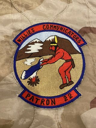 Us Navy Patrol Squadron 22 Patch,  Japanese Made,  Vietnam - Willies Communicators