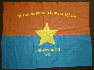 Flag - 1966 - Viet Cong - An Khe - (the Golf Course) - Nlf - Vietnam War - 7503