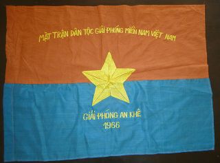 FLAG - 1966 - Viet Cong - AN KHE - (The Golf Course) - NLF - Vietnam War - 7503 2