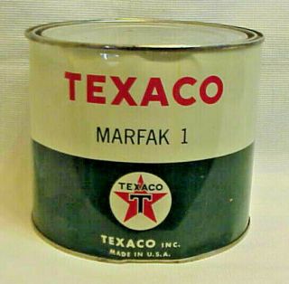 Vintage Texaco Marfak 1 5 Pound Grease Can 99 Full