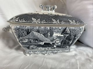 Old Hall E’ware Farm Soup Tureen Extremely Rare