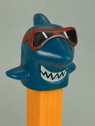 Pez Shark With Sunglases Pez Crazy Animals Retired Dispenser Neon Orange Stem