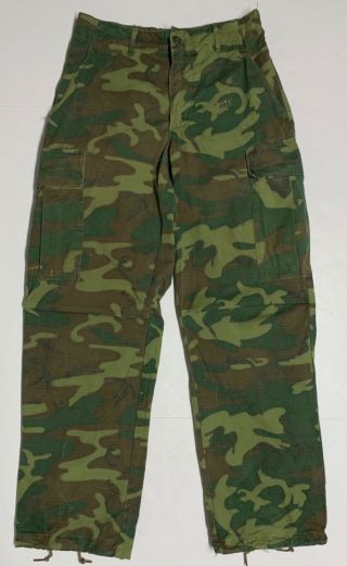 1968 Dated Erdl Cotton Poplin Rip - Stop Tropical Combat Pants,  Small Reg