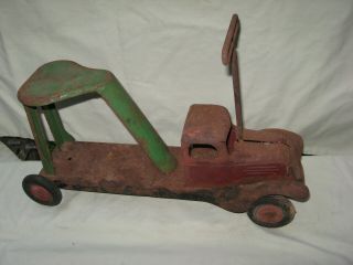 Vintage Wyandotte Toys Pressed Steel Ride On Truck / 16 " Length Missing 1 Wheel