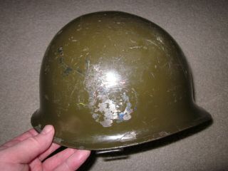 Vintage Vietnam War Era Us Army Steel Helmet And Liner
