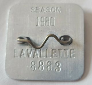 1980 Vintage Lavallette,  Nj Beach Badge Jersey Tag Silver Metal