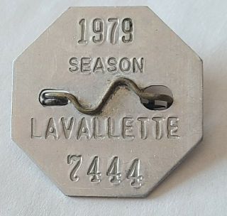 1979 Vintage Lavallette,  Nj Beach Badge Jersey Tag Silver Metal