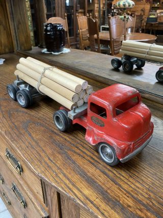 Vintage Tonka Toys Log Hauler Pressed Steel Truck 1953