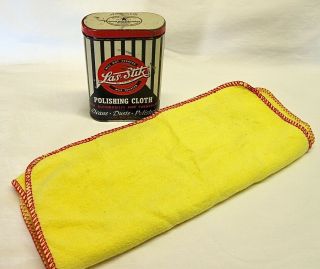 Vintage Las - Stik Polishing Cloth Old Tin Oil Can - Auto & Furniture W/cloth