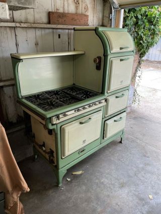 1930’s Antique Clark Jewel (magic Chef) Stove 6 Burners 2 Ovens Project Stove