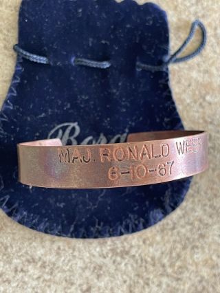 Vietnam War Pow Bracelet Major Ronald J “spider” Webb 6/10/1967 Silver Star Usaf