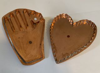 Martha Stewart By Mail Copper My Heart In Your Hand & Big Heart Cookie Cutter
