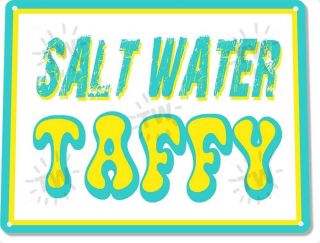 Salt Water Taffy Diner Fair Park Restaurant Carnival Retro Metal Decor Sign