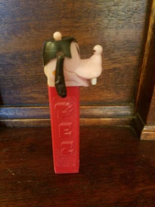 Vintage PEZ Dispenser Goofy with No Feet and Red Stem From Austria Missing Hat 2