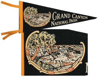 ⭐ L@@k ⭐ Vintage Souvenir Felt Pennant ⭐ Grand Canyon National Park ⭐ Keezer