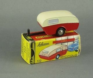 Vintage 1960s Schuco Piccolo 722 Trailer Caravan & Boxed Beauty
