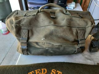 Vintage Army Canvas Bags,  wool blanket,  aircraft straps,  hat,  etc. 3