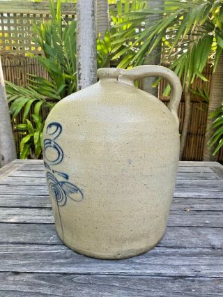 Collectible ANTIQUE 3 Gallon Stoneware Bee Sting Whiskey Jug 2