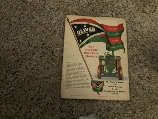 Oliver Farm Equipment Hart Parr Model A Tractor Fold Out Brochure Cool