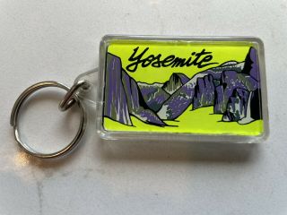 80s Vintage Keychain Yosemite National Park Thermometer Hiking Camping Souvenir