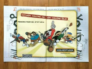 2002 Codename: Kids Next Door Cartoon Network Premiere Print Ad/poster Official