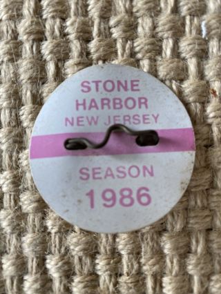 1986 Stone Harbor Seasonal Beach Tag