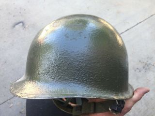Us M - 1 Helmet And Liner Vietnam War Usgi 1969 Nam Period