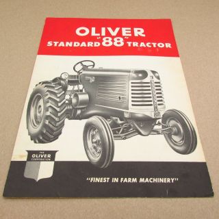 Oliver Standard 88 Tractor Brochure 1960 