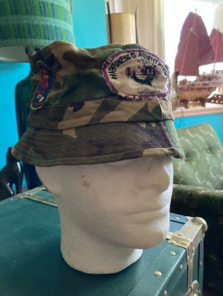 Vietnam War Usaf Thailand Made Erdl Boonie Hat With Handsewn W Snoopy & Patches