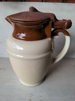 1930s Hecla Electric Ceramic Jug Australian Pottery Bakelite Lid Sunshine