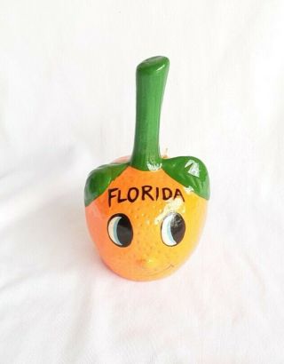 Vintage Anthropomorphic Florida Orange Bell Taiwan Souvenir