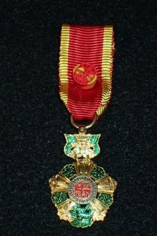 Vietnam War Rvn National Order Of Vietnam Officer Class Medal Miniature H&h Rare