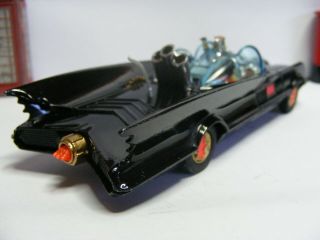 Corgi 267 Batmobile Gloss Black with Red Bat Hubs issued 1966 3