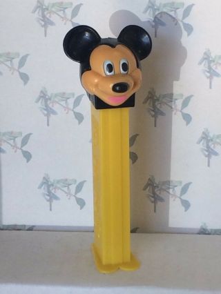 Pez Vintage Mickey Mouse - 3.  9 China - Thin Feet - Yellow Stem - Loose A