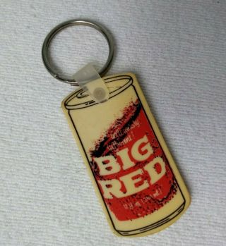 Vintage Big Red Soda Rubber Keychain Key Ring Advertising