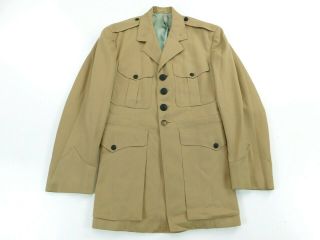 Vietnam Us Marine Usmc Named Khaki Uniform Jacket Tropical Vintage Coat 42 Xlong