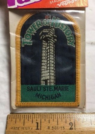 Nip Tower Of History Sault Ste.  Marie Michigan Mi Souvenir Patch By Voyager