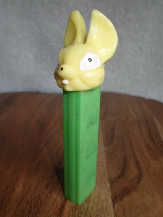 Cute Vintage Pez Candy Dispenser No Feet Yellow Rabbit Head Fat Ear