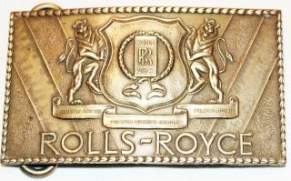 Ata - 45 Brass Belt Buckle Rolls Royce E.  Gaylord