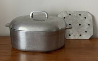 Magnalite Ghc Usa 8 Qt Quart Roaster Roasting Pan With Lid And Trivet Rack