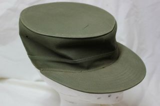 Us Military Issue Vietnam Era Od Green Field Utility Hat Size 7 3/8 Ridgeway Cap