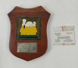 Vietnam War Us Army Named W.  O.  1st Air Cav Apache Scout Off Color Plaque & Card