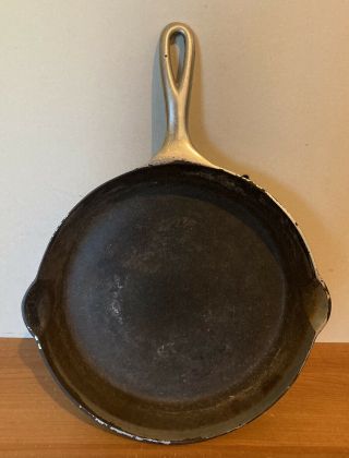 " Erie " Cast Iron No.  8 Skillet - Pre Griswold - With Heat Ring