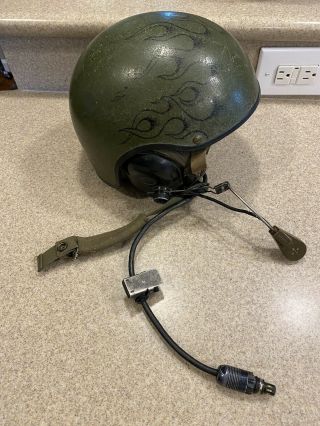 Vintage Gentex Mk - 1697/g Military Tank Combat Crew Member Helmet - Vietnam ?
