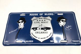 Vintage House Of Blues Orlando Blues Brothers License Plate Live Music