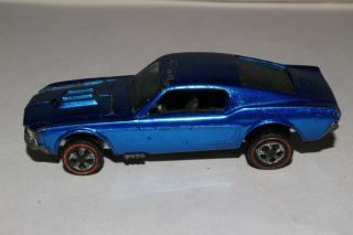 Hot Wheels Redline Custom Mustang,  Metallic Blue,  Usa,