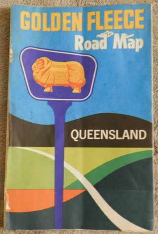 1963 Golden Fleece / H.  C.  Sleigh - Fold Out Road Map - Queensland