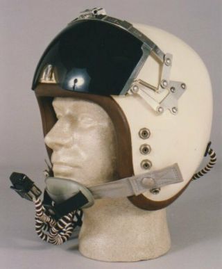 Us Navy Usn Bill Jack Sph - 1 Helmet Vintage Pilot Flight Helmet Omnitec Visor