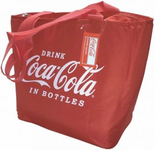 Coca - Cola Cooler Tote Red Insulated Drink Coca - Cola In Bottles Coke Picnic Bag
