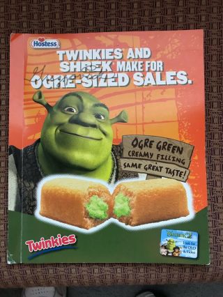Hostess Twinkies Rare Retailers Ogre Green Filling Twinkles Promo Folder 2004